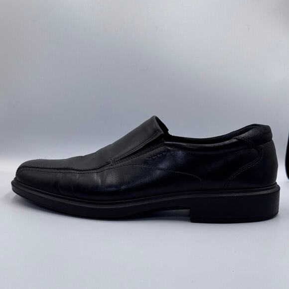 ECCO Helsinki Mens Shoes EU 48 US 14 Black Leather Slip On Comfort Loafer main image 12